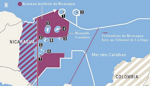 Conflit frontalier dans les Caraïbes entre le Nicaragua et la Colombie