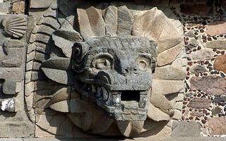 Détail du temple de Quetzalcoatl