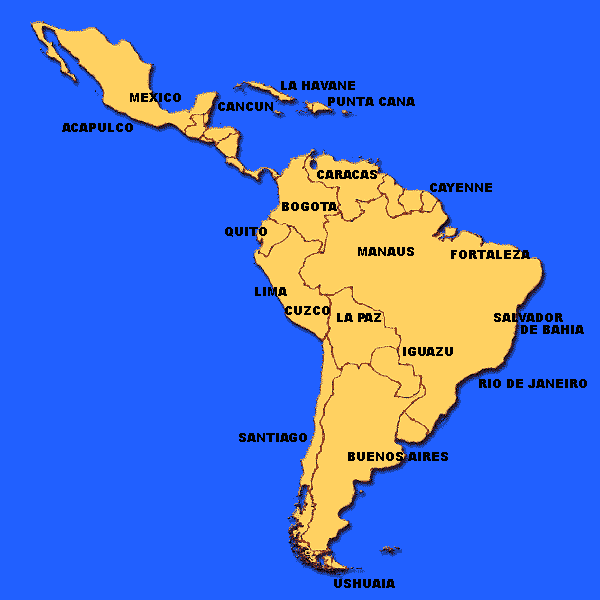 Villes d'Amérique du Sud