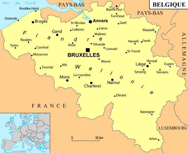 Villes de Belgique
