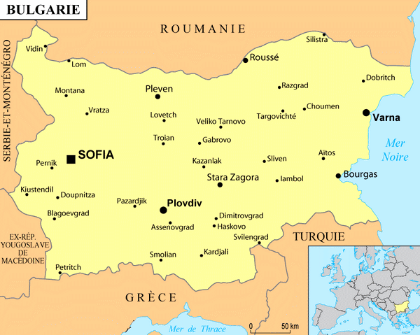 Villes de Bulgarie