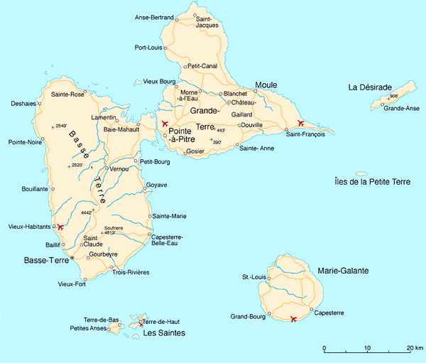 Villes de Guadeloupe