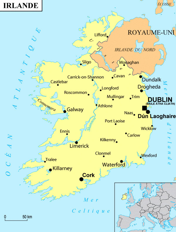 Villes d'Irlande