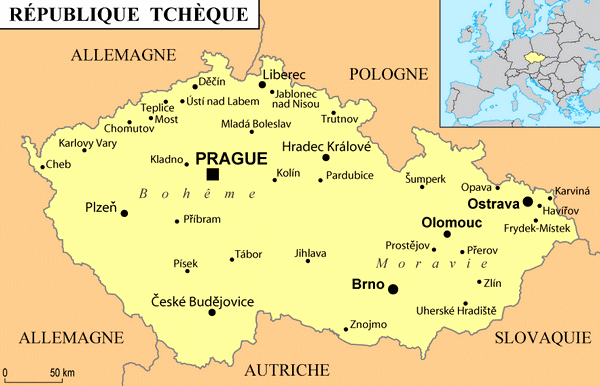 Villes de République Tchèque