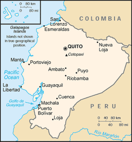 Carte de l'Equateur