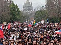 Manifestation à Santiago