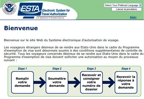 Système électronique d’autorisation de voyage