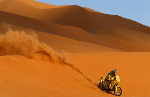 Le Dakar dans les dunes du désert