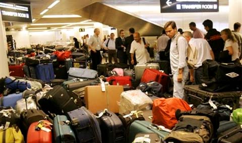 Salle de réception des bagages à l'Aéroport de Bruxelles