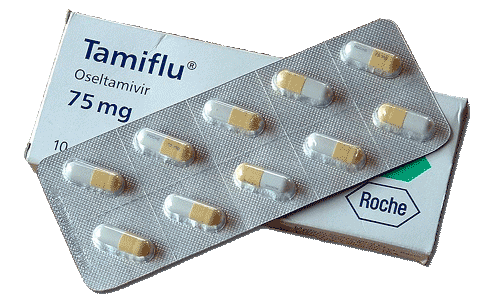 Boîte de Tamiflu distribué sur ordonnance uniquement