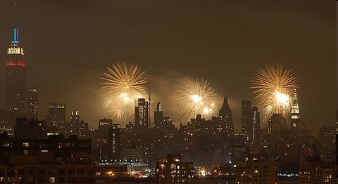 Les feux d'artifice du 4 juillet au dessus de New York