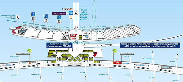 Plan du Terminal 2E de Paris-CDG