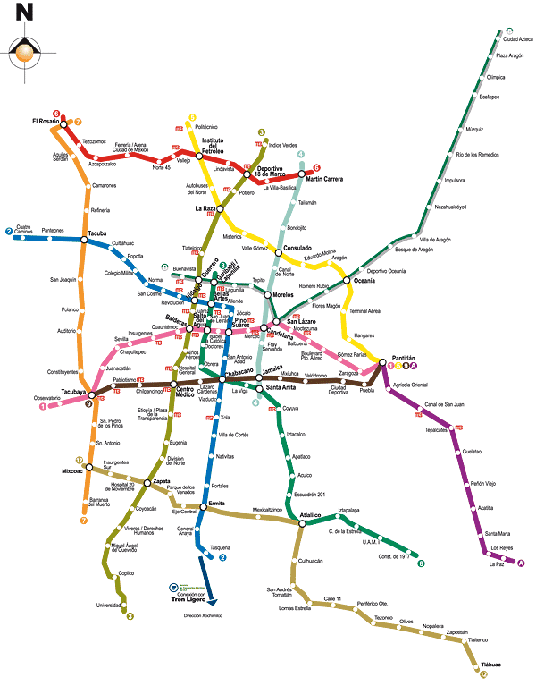 Plan du Metro de Mexico